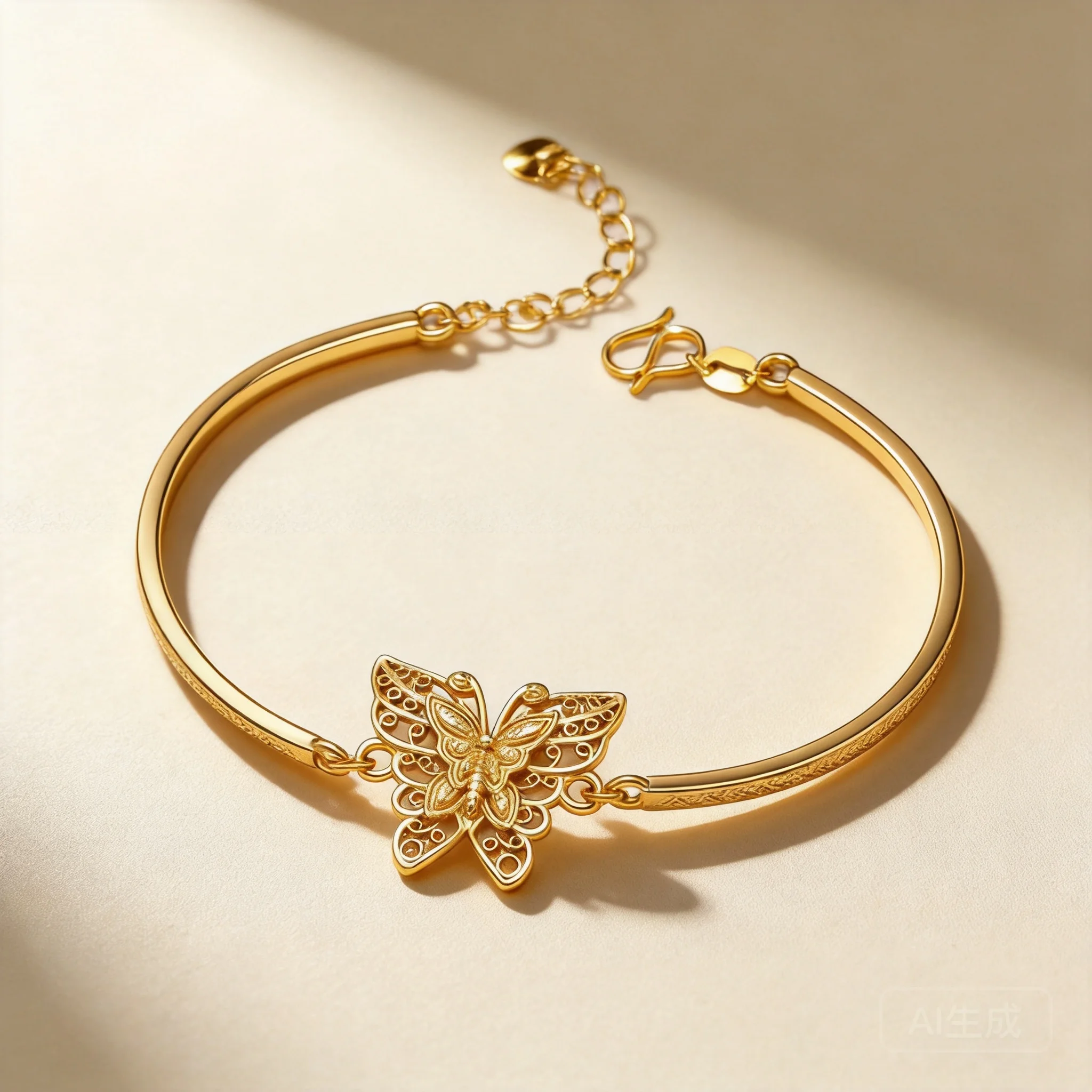Chinese Style Vintage Gold Color Filigree Butterfly Bangle Bracelet For Women Good Luck Blessing Auspicious Jewelry Daily Gift
Chinese Style Vintage Gold Color Filigree Butterfly Bangle Bracelet For Women Good Luck Blessing Auspicious Jewelry Daily Gift