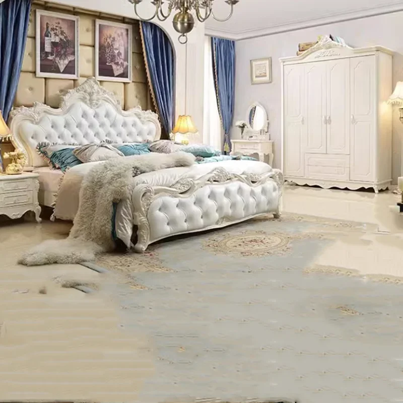 Soft Designer Bedroom Set Double European European Frames Bedroom Set Bedding Headboard Muebles Para Dormitorio Nordic Furniture
Soft Designer Bedroom Set Double European European Frames Bedroom Set Bedding Headboard Muebles Para Dormitorio Nordic Furniture