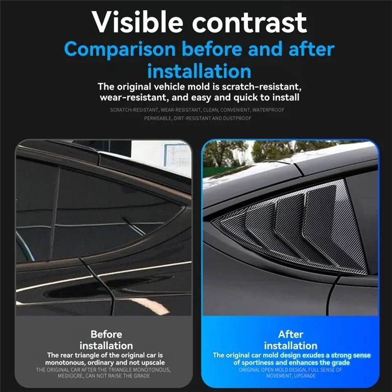 ABS Rear Car Window Shutter Cover for Tesla Model 3/Y 2017-2025 Highland Louver Side Vent Trim Triangle Modified Accessories
ABS Rear Car Window Shutter Cover for Tesla Model 3/Y 2017-2025 Highland Louver Side Vent Trim Triangle Modified Accessories