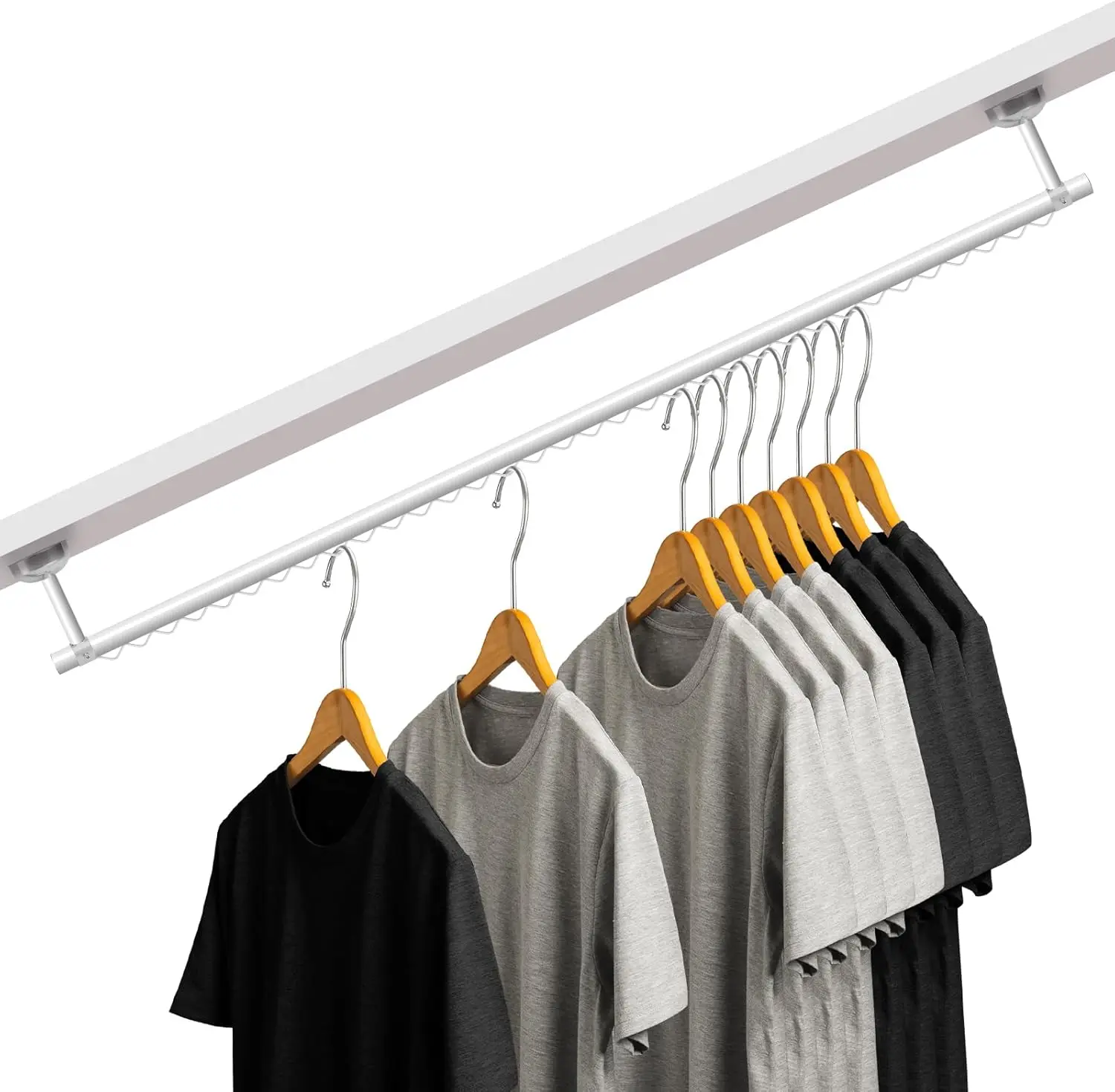Closet Rail Hanging Closet Rod, 41" Any Angle Clothes Hanging Rail Under Stairs Storage Sloped Ceiling Mount Clothes Rod
Closet Rail Hanging Closet Rod, 41" Any Angle Clothes Hanging Rail Under Stairs Storage Sloped Ceiling Mount Clothes Rod