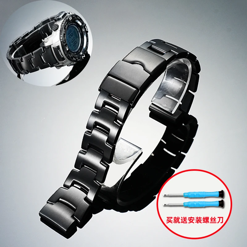 Новый ремешок для часов из титанового сплава для Casio PRG-260/270 PRW-2000/3500/5100 серии, ремешок для альпинистских часов из титанового сплава
Новый ремешок для часов из титанового сплава для Casio PRG-260/270 PRW-2000/3500/5100 серии, ремешок для альпинистских часов из титанового сплава