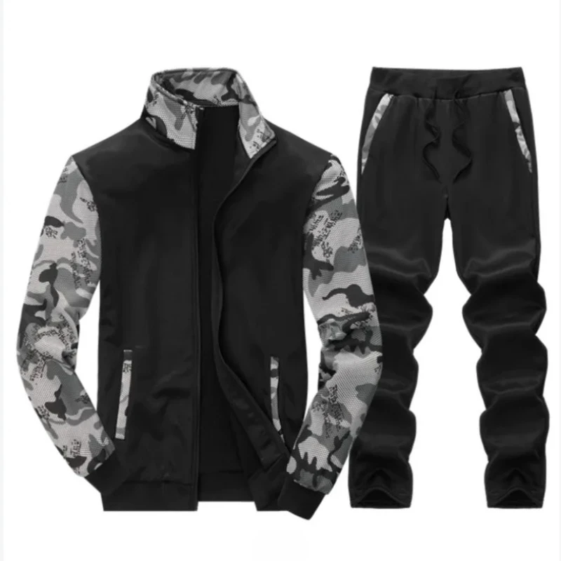2025 Men's Sports Suit Sets Spring Autumn Fashion Casual Loose Fit Two-piece Tracksuit Sets Man Camouflage Patchwork Sweatsuit
2025 Men's Sports Suit Sets Spring Autumn Fashion Casual Loose Fit Two-piece Tracksuit Sets Man Camouflage Patchwork Sweatsuit