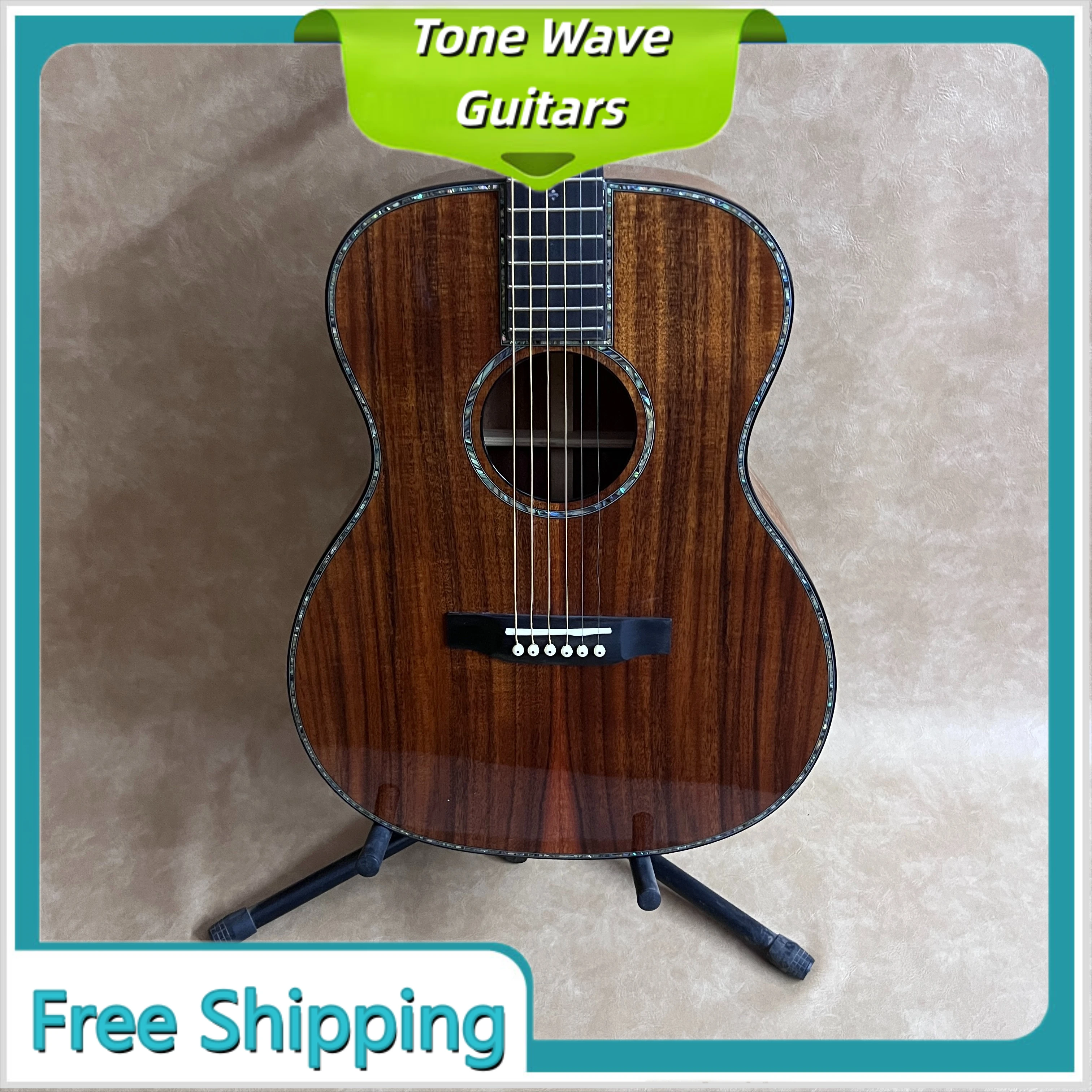 New D45 Solid Top Acoustic Guitar Brown KOA Body Ebony Fingerboard Paintin Abalone Inlay High Gloss Handcrafted Premium Gift
New D45 Solid Top Acoustic Guitar Brown KOA Body Ebony Fingerboard Paintin Abalone Inlay High Gloss Handcrafted Premium Gift