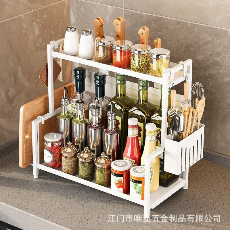 Custom Kitchen Multi-Functional Spice Rack Household Countertop Seasoning Chopstick Holder Knife Oil Salt Sauce Vinegar Storage
Custom Kitchen Multi-Functional Spice Rack Household Countertop Seasoning Chopstick Holder Knife Oil Salt Sauce Vinegar Storage