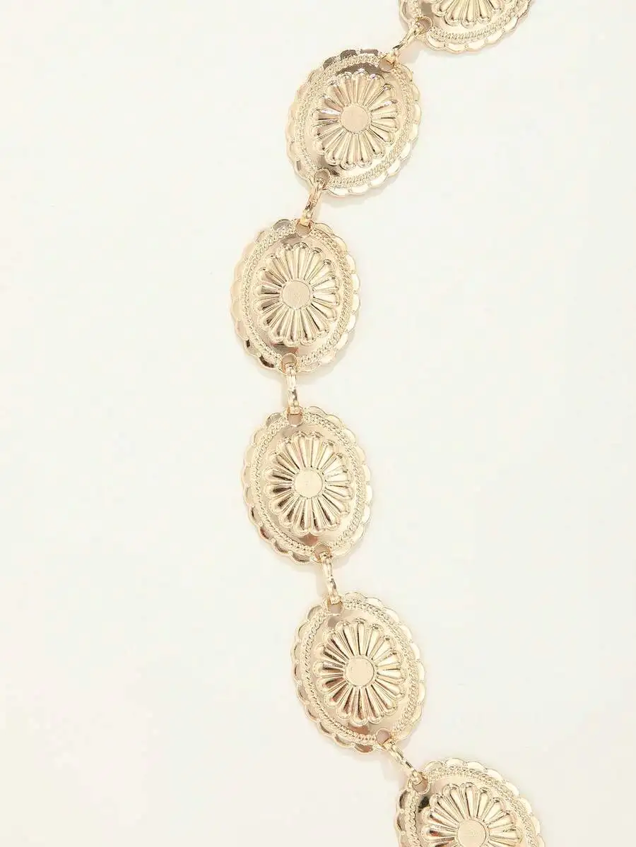 Europe And America Fashionable Metal Waist Chain With Chrysanthemum, Petals & Flower Pendant For Women Dress Decoration
Europe And America Fashionable Metal Waist Chain With Chrysanthemum, Petals & Flower Pendant For Women Dress Decoration