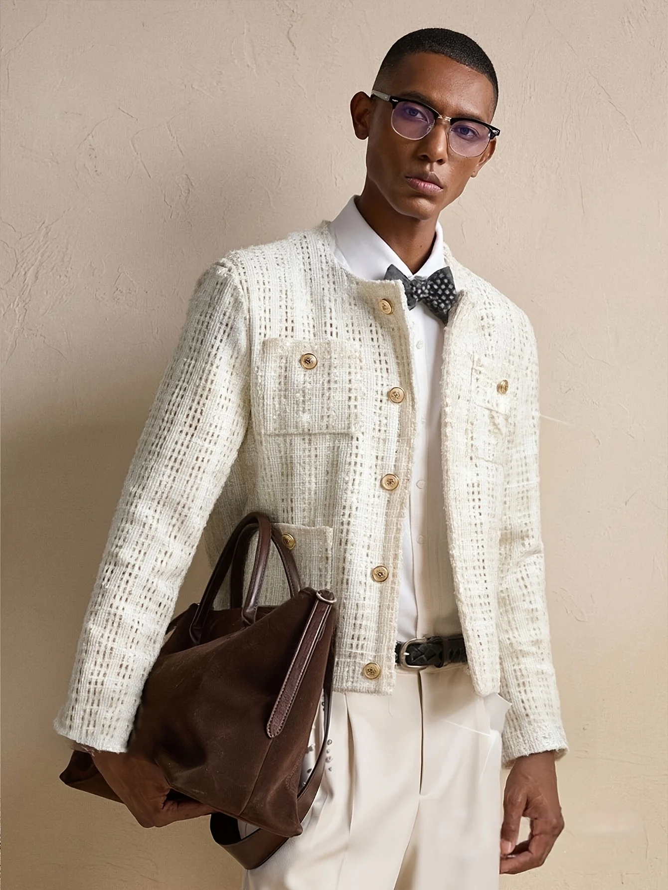 2026 New Men's Tweed Style Jacket, Cool Casual Outfit, Korean-style Light Luxury Short Shoulder-Padded Coat for Spring & Autumn
2026 New Men's Tweed Style Jacket, Cool Casual Outfit, Korean-style Light Luxury Short Shoulder-Padded Coat for Spring & Autumn