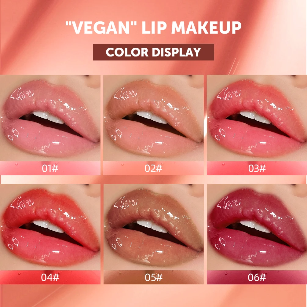 QIBEST 2024 Shine Lip Gloss Glitter Liquid Lipstick Long Lasting Sexy Red Pink Lip Tint Lipgloss Bulk For Women Makeup Lip Glaze