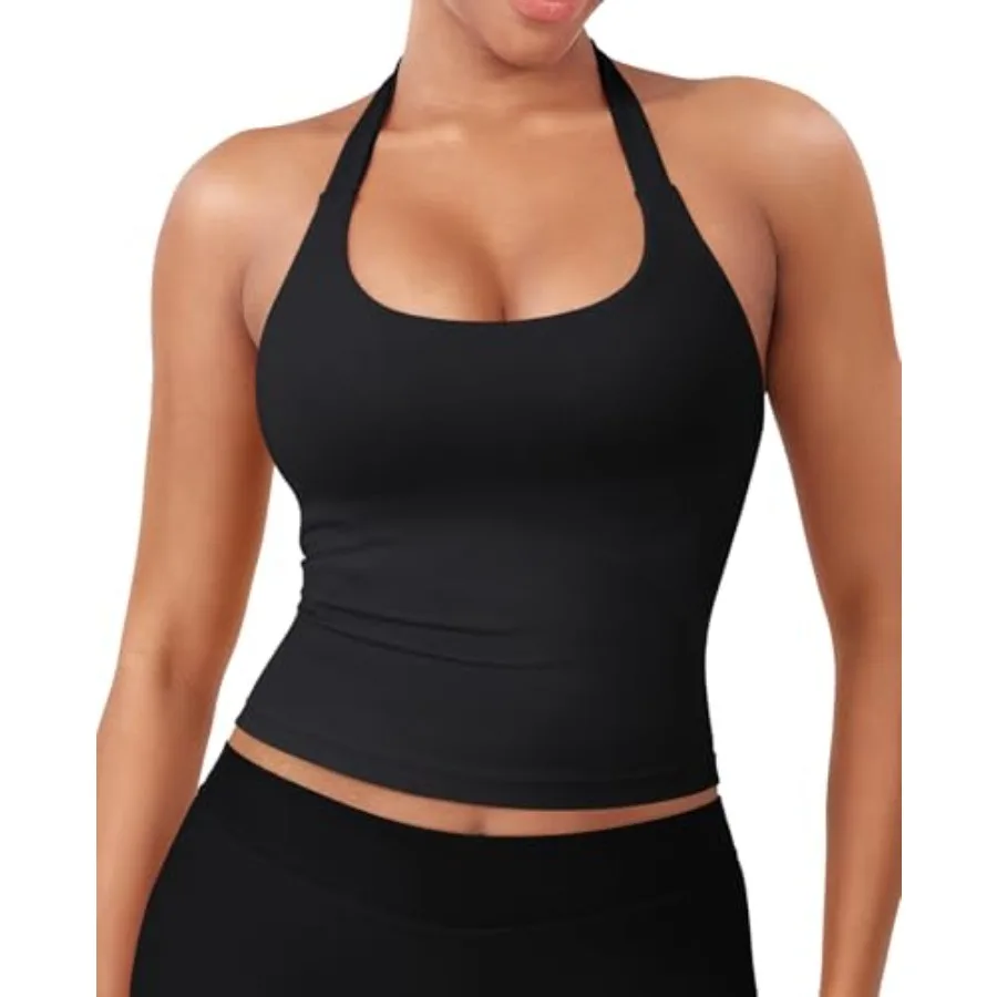 YEOREO SoftHue Women's Impact Halter Tank Top Longline Backl Scoop Neck Built-in Bra Sports Workout Gym Crop Top
YEOREO SoftHue Women's Impact Halter Tank Top Longline Backl Scoop Neck Built-in Bra Sports Workout Gym Crop Top