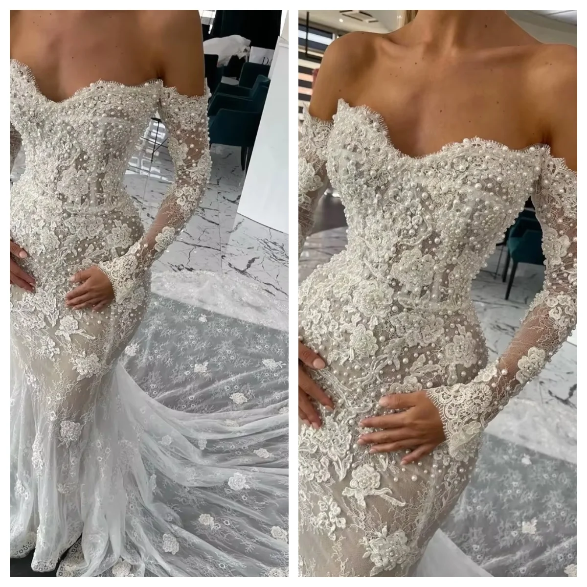 Sexy Mermaid Wedding Dresses Elegant Sweetheart Beads Appliques Lace Bridal Gowns Customized Sweep Train Vestidos De Novia
Sexy Mermaid Wedding Dresses Elegant Sweetheart Beads Appliques Lace Bridal Gowns Customized Sweep Train Vestidos De Novia