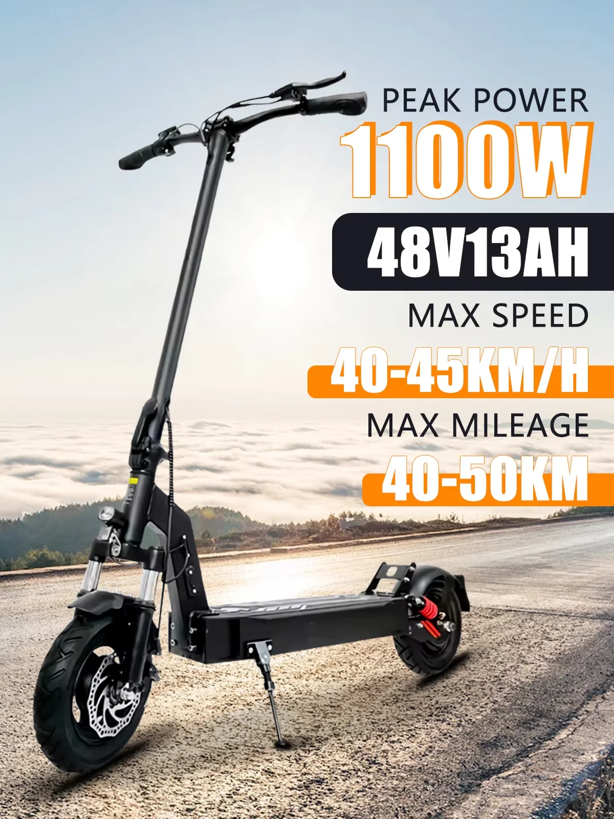 EU 2026 NEW DT08 Peak 1100W motor 48V13AH EScooters Max Speed 40km/h Max Mileage 50km Electric Scooter Vacuum Tubeless Tire
EU 2026 NEW DT08 Peak 1100W motor 48V13AH EScooters Max Speed 40km/h Max Mileage 50km Electric Scooter Vacuum Tubeless Tire