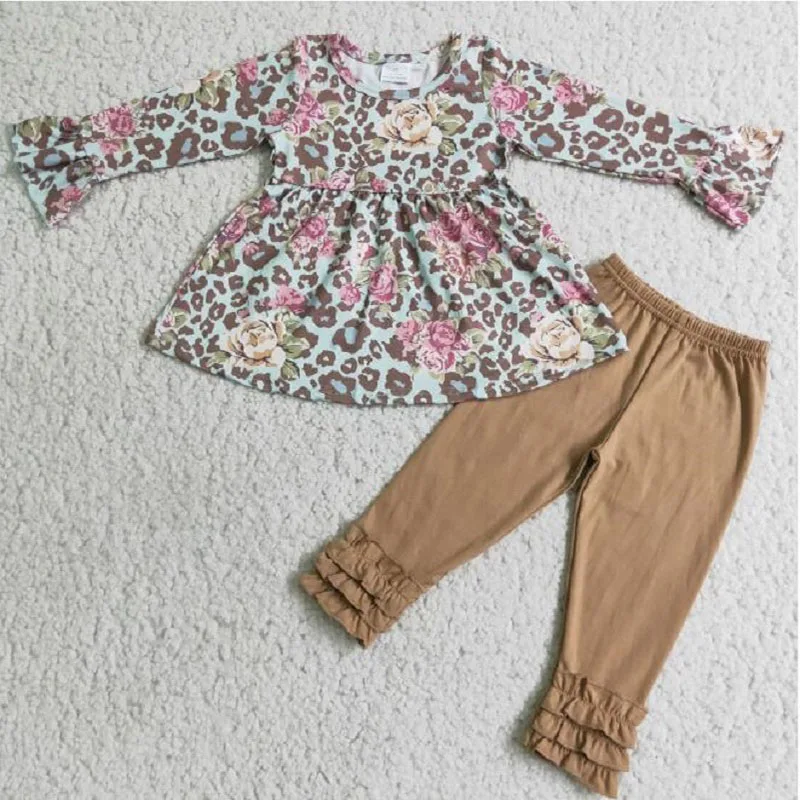 New spring fashion Printed Leopard Top Brown Trousers Wholesale Boutique baby girls children clothing outfits
New spring fashion Printed Leopard Top Brown Trousers Wholesale Boutique baby girls children clothing outfits