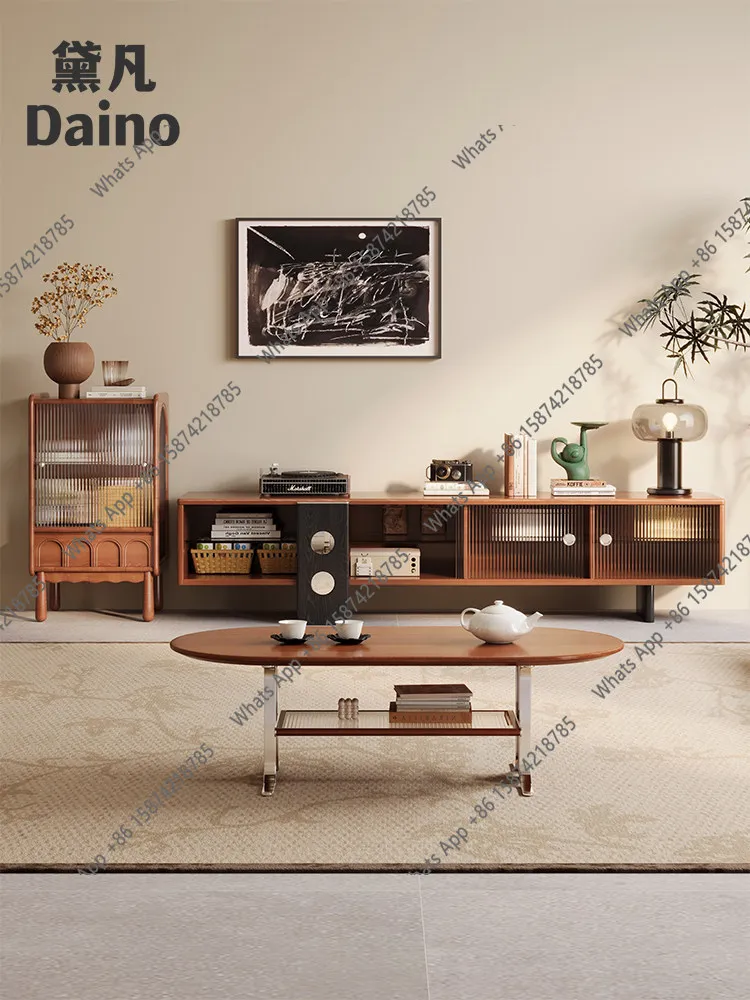 B Living Room Home Shelf Small Apartment Medieval Solid Wood TV Cabinet Coffee Table Combination Storage Locker Integrated New
B Living Room Home Shelf Small Apartment Medieval Solid Wood TV Cabinet Coffee Table Combination Storage Locker Integrated New