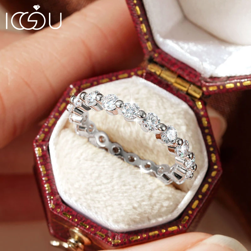 IOGOU Full 3mm Round D-Color Moissanite Ring for Women Sparking Lab Imitation Diamond Single-Row Eternal Ring GRA Jewelry Gifts
IOGOU Full 3mm Round D-Color Moissanite Ring for Women Sparking Lab Imitation Diamond Single-Row Eternal Ring GRA Jewelry Gifts