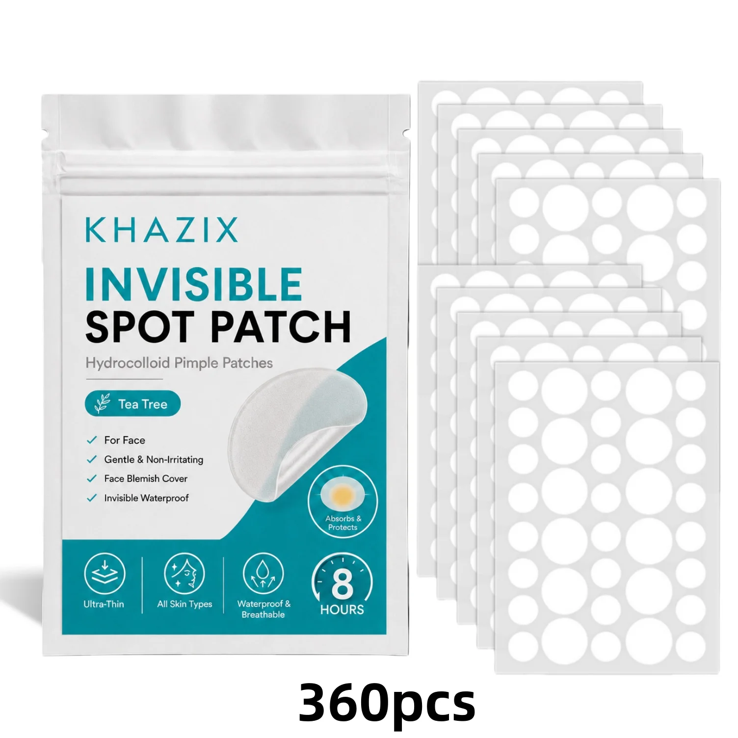 360PCS Hydrocolloid Acne Pimple Patch, Hydrocolloid Spot Stickers, Covering Zits and Defect, Nighttime Spot Stickers for Face
360PCS Hydrocolloid Acne Pimple Patch, Hydrocolloid Spot Stickers, Covering Zits and Defect, Nighttime Spot Stickers for Face