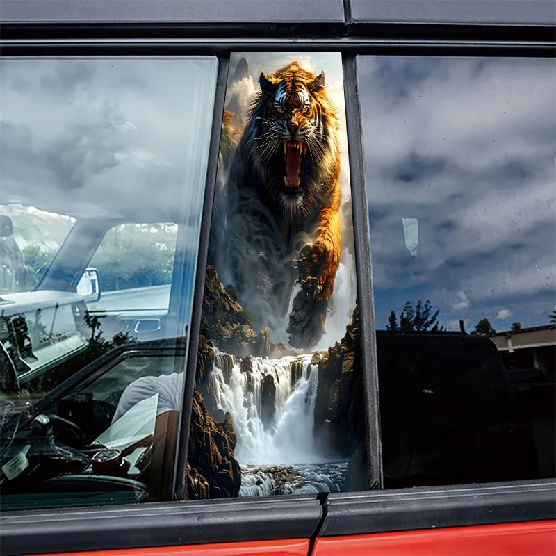 2 pieces of automotive B-pillar stickers Giant Tiger Protective film, PVC material film
2 pieces of automotive B-pillar stickers Giant Tiger Protective film, PVC material film