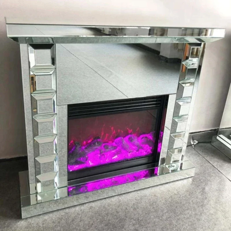 Glass mirror European-style electronic warm fireplace with heater household simulation firewood charcoal 3D simulation flame
Glass mirror European-style electronic warm fireplace with heater household simulation firewood charcoal 3D simulation flame