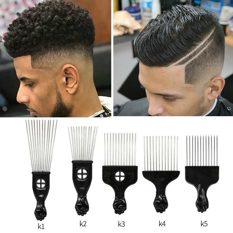 Stainless Steel Pins Afro Curly Pick Hair Fork Comb Fist Handle Texture Styling Hair Comb Salon Hairdressing Professional Tool
Stainless Steel Pins Afro Curly Pick Hair Fork Comb Fist Handle Texture Styling Hair Comb Salon Hairdressing Professional Tool