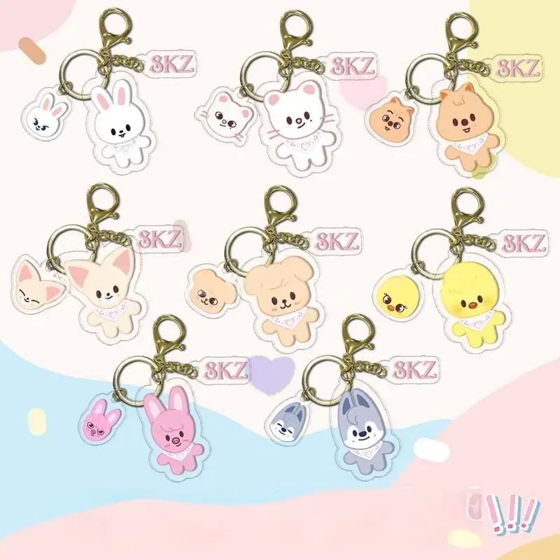 New SKZOO Stray Kids Felix Bang Chan HAN Hyun jin Cute Acrylic Keychain Backpack Accessories Gift
New SKZOO Stray Kids Felix Bang Chan HAN Hyun jin Cute Acrylic Keychain Backpack Accessories Gift