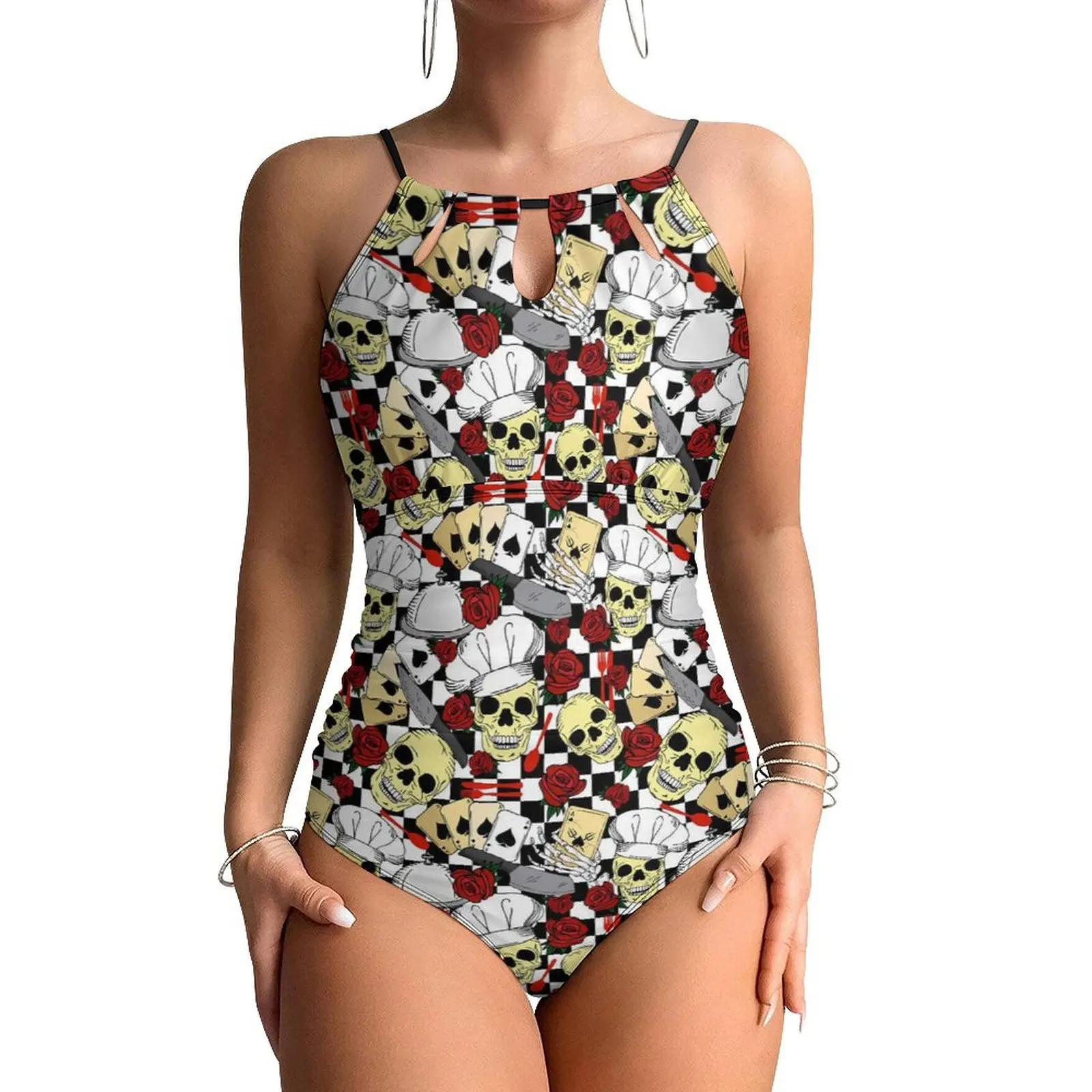 Cool Skull Swimsuit Checkerboard Swimwear Vacation Bath Design Swimsuits High Cut Bathing Suit Women Push Up Sexy Beach Outfits
Cool Skull Swimsuit Checkerboard Swimwear Vacation Bath Design Swimsuits High Cut Bathing Suit Women Push Up Sexy Beach Outfits