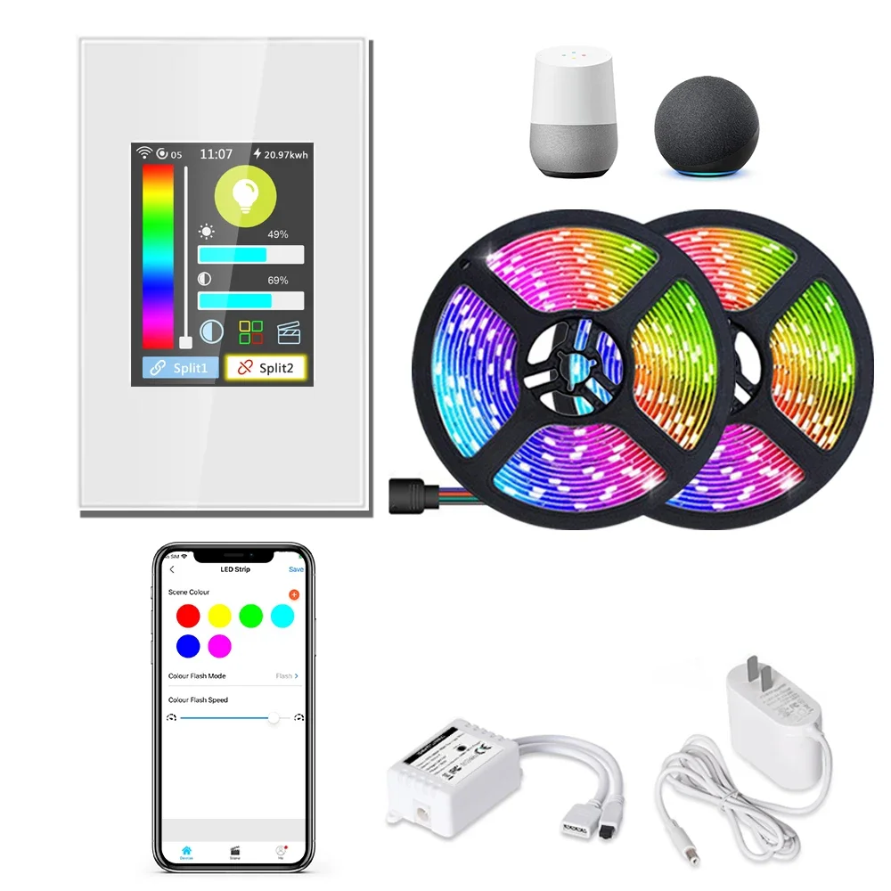 Newest Lanbon L8 Smart RGB Light Strip Switch LCD Touch Screen Wifi Light Switch Smart Home Automation Home Assistant Alexa
Newest Lanbon L8 Smart RGB Light Strip Switch LCD Touch Screen Wifi Light Switch Smart Home Automation Home Assistant Alexa