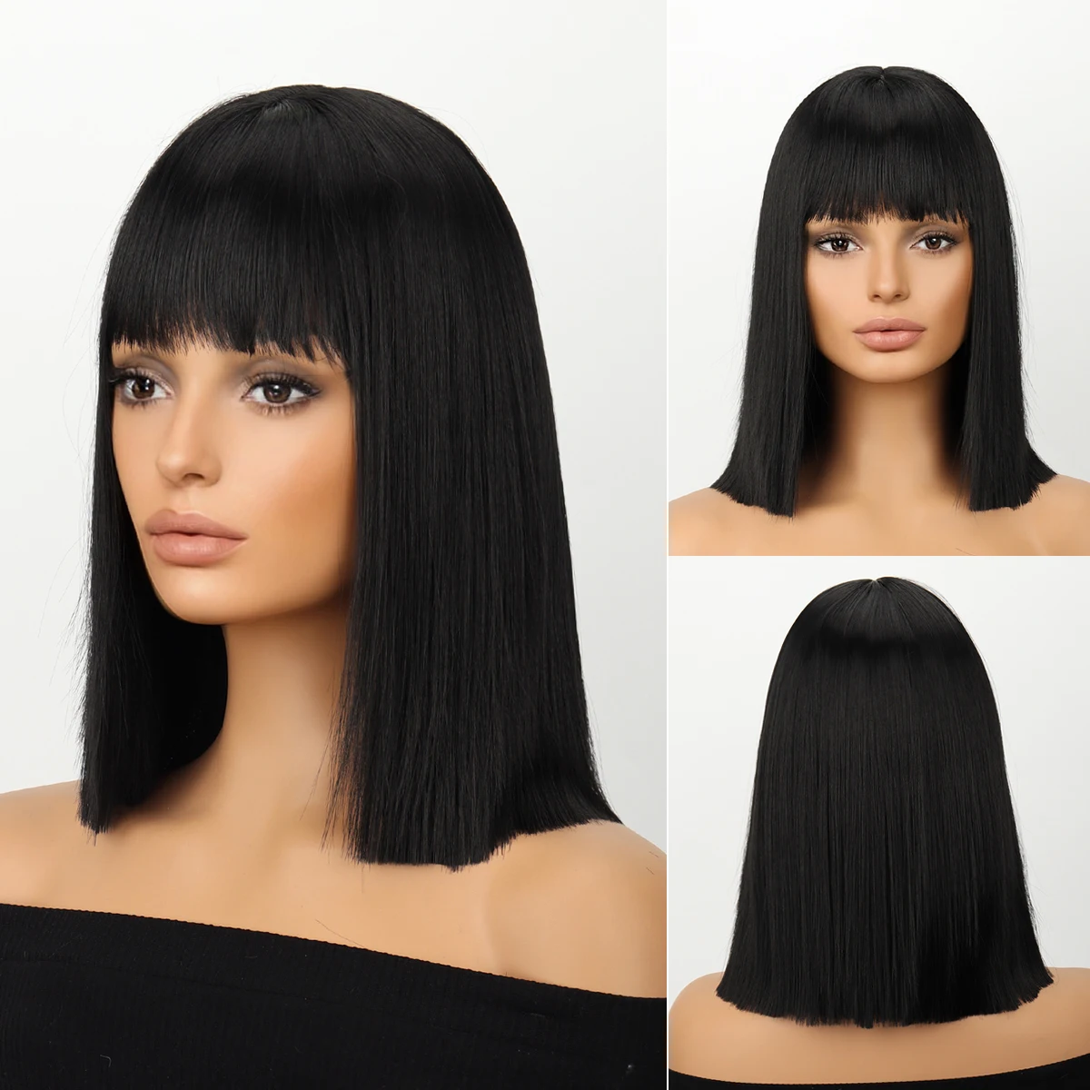 Черный парик Боб с челкой, короткий черный парик для женщин, прямые парики Боб, термостойкий синтетический парик Mia Wallace Cleopatra Cospaly
Черный парик Боб с челкой, короткий черный парик для женщин, прямые парики Боб, термостойкий синтетический парик Mia Wallace Cleopatra Cospaly