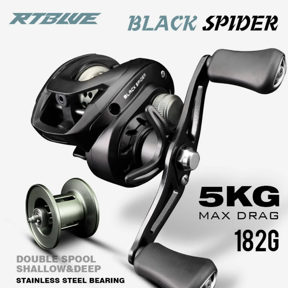 7.1:1 Dual Spool Baitcasting Reel 5kg Max Drag Magnetic Brake 6+1BB Micro Lure Long Cast Freshwater Fishing Reel Left/Right Hand
7.1:1 Dual Spool Baitcasting Reel 5kg Max Drag Magnetic Brake 6+1BB Micro Lure Long Cast Freshwater Fishing Reel Left/Right Hand