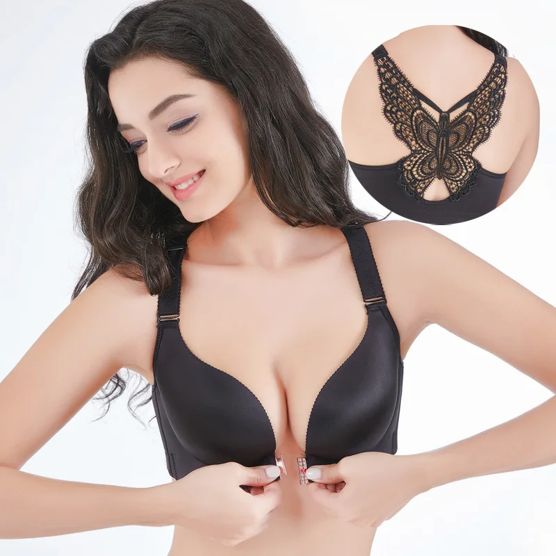 Large Size Wireless Bra Front Buckle Design No Steel Ring Butterfly Beauty Back plus Size 120CD Women's Comfortable Underwear
Large Size Wireless Bra Front Buckle Design No Steel Ring Butterfly Beauty Back plus Size 120CD Women's Comfortable Underwear