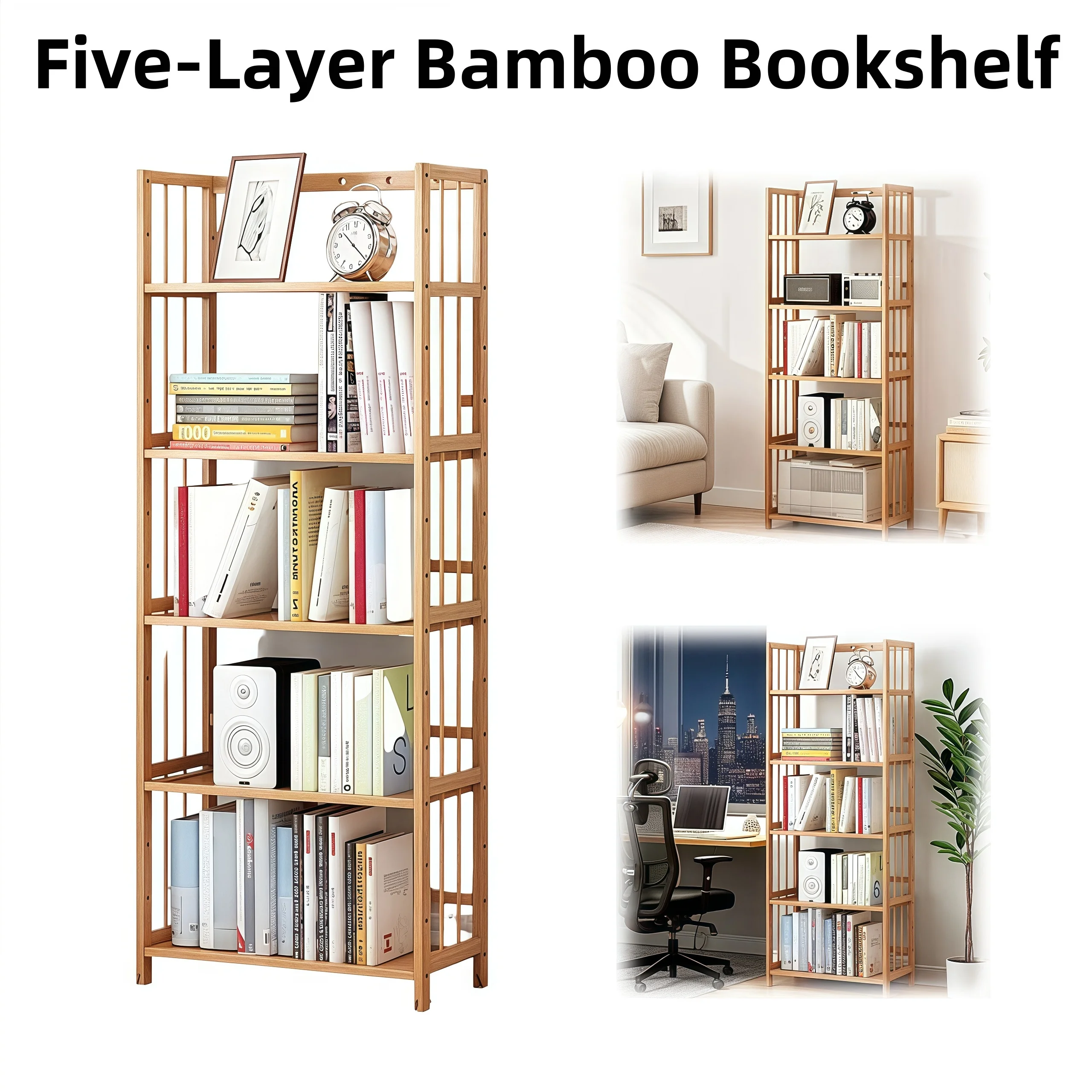 5-Tier Multifunctional Bamboo Shelf, Space-Saving Bookshelf And Display Rack for Home Office, Storage Display Shelf, Nordic Minimalist Style, Quick And Easy Assembly. Perfect for Home, Office, Living Spaces, Standing Shelf, Standing Shelf
5-Tier Multifunctional Bamboo Shelf, Space-Saving Bookshelf And Display Rack for Home Office, Storage Display Shelf, Nordic Minimalist Style, Quick And Easy Assembly. Perfect for Home, Office, Living Spaces, Standing Shelf, Standing Shelf