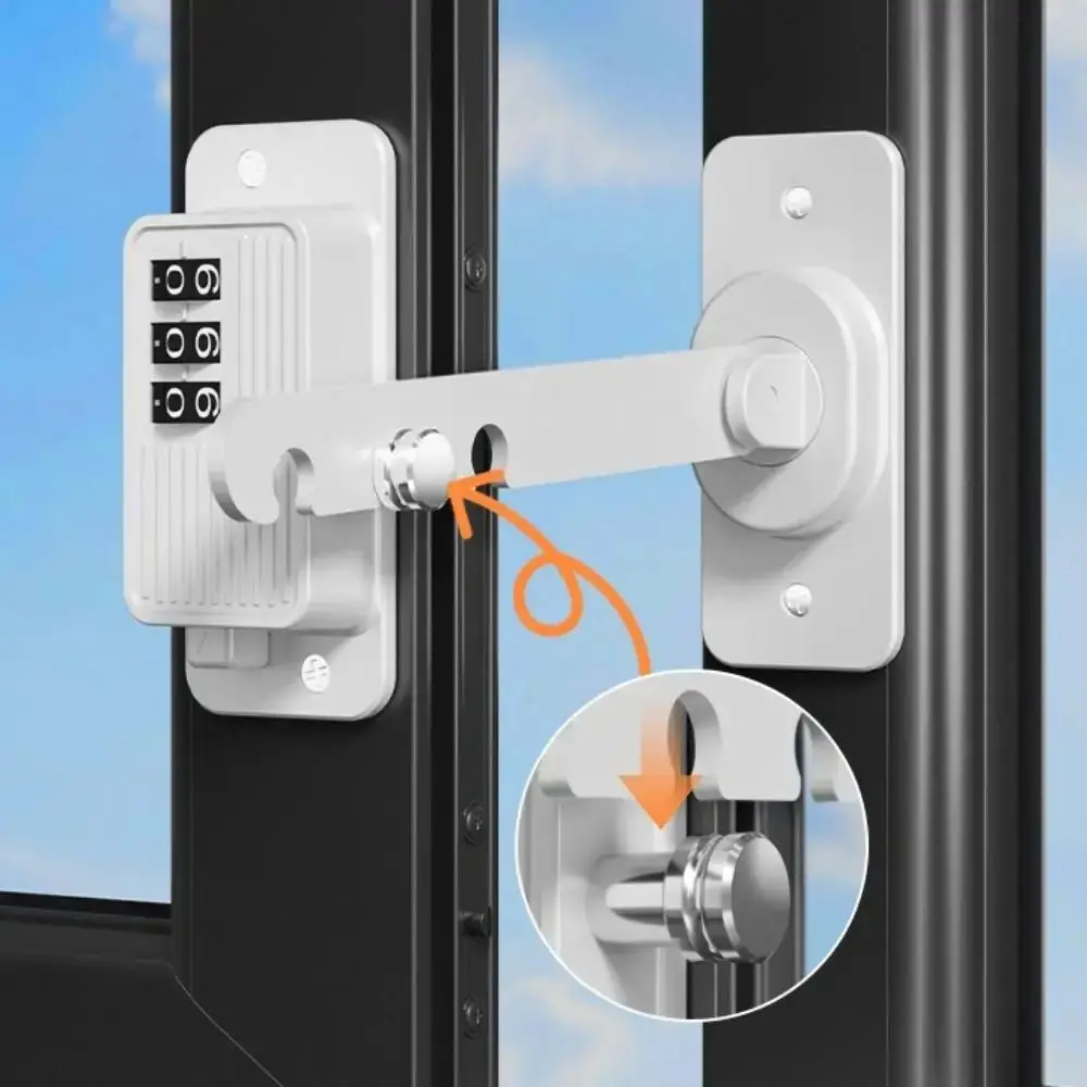 Self-adhesive Window Safety Lock Strong Fixation Punch-free Digital Password Lock Rust-proof 3/5 Gear Coded Lock System
Self-adhesive Window Safety Lock Strong Fixation Punch-free Digital Password Lock Rust-proof 3/5 Gear Coded Lock System