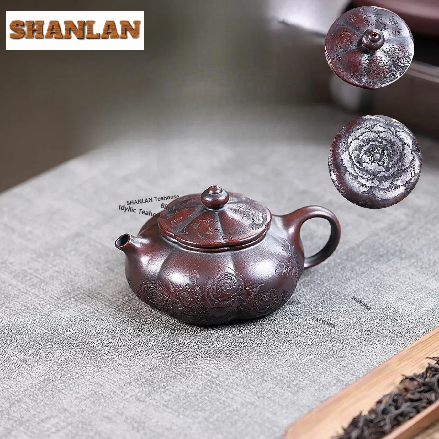 170ml Antique Yixing Purple Clay Teapots Handmade Peony Pot Raw Ore Ancient Black Mud Kettle Chinese Zisha Tea Set Craft Gifts
170ml Antique Yixing Purple Clay Teapots Handmade Peony Pot Raw Ore Ancient Black Mud Kettle Chinese Zisha Tea Set Craft Gifts