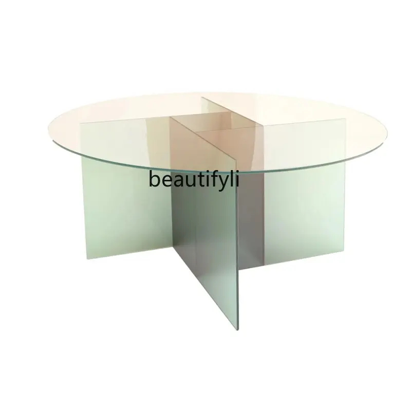 High-End Personalized Acrylic Tea Table Shop Niche Creative round Transparent Table Modern Living Room
High-End Personalized Acrylic Tea Table Shop Niche Creative round Transparent Table Modern Living Room