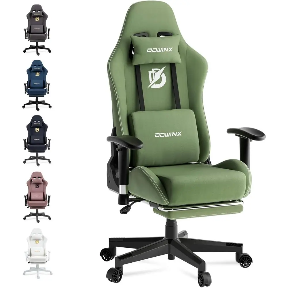 Green Ergonomic High-Back Gaming Chair with Lumbar Massage and Breathable Fabric for Adults
Green Ergonomic High-Back Gaming Chair with Lumbar Massage and Breathable Fabric for Adults
