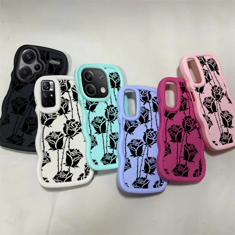Black Rose Soft Macaron Wave Phone Case For Xiaomi Redmi A1 A2 A5 Plus + A3 11A 12 12C 13 13C 14C Note 11 14 14S Cover
Black Rose Soft Macaron Wave Phone Case For Xiaomi Redmi A1 A2 A5 Plus + A3 11A 12 12C 13 13C 14C Note 11 14 14S Cover
