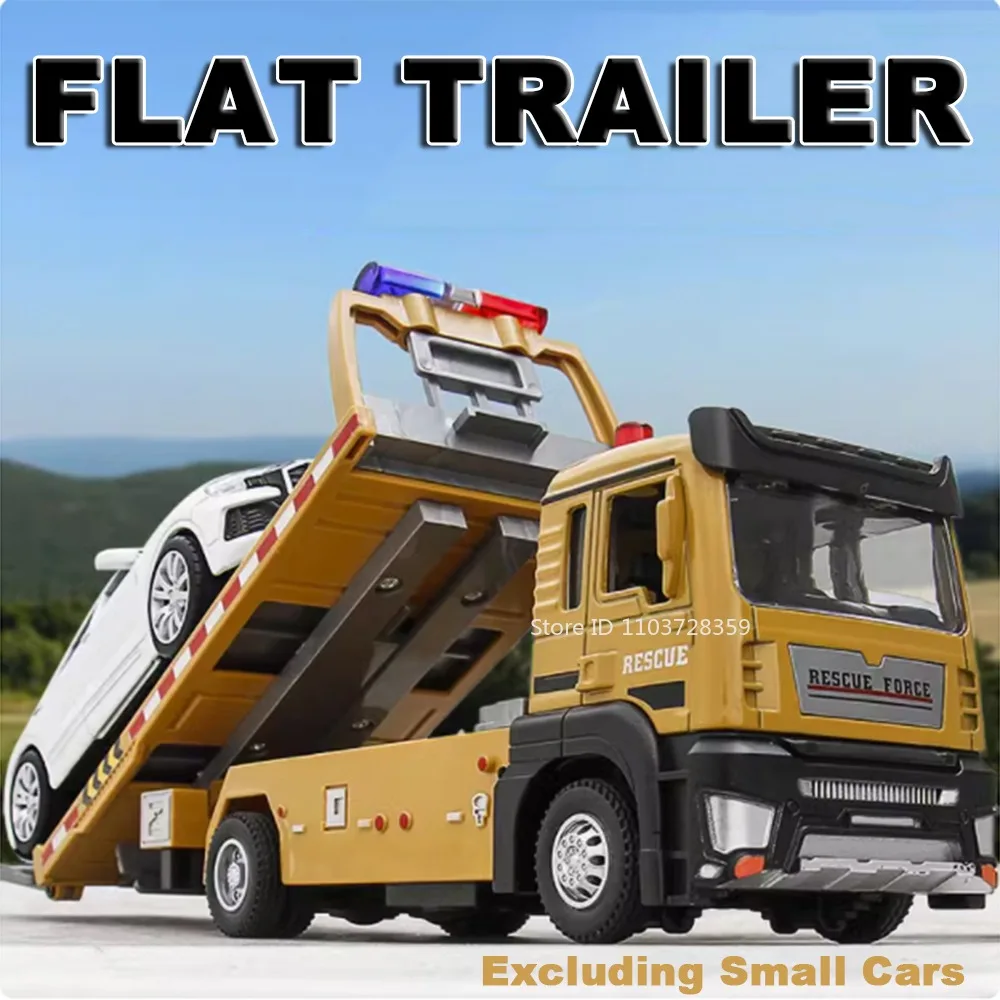 1:32 Flat Trailer Miniature Model Toy Cars Metal Diecast Dumb Trucks Sound Light Doors Opened Engineering Vehicles Boys Gifts
1:32 Flat Trailer Miniature Model Toy Cars Metal Diecast Dumb Trucks Sound Light Doors Opened Engineering Vehicles Boys Gifts