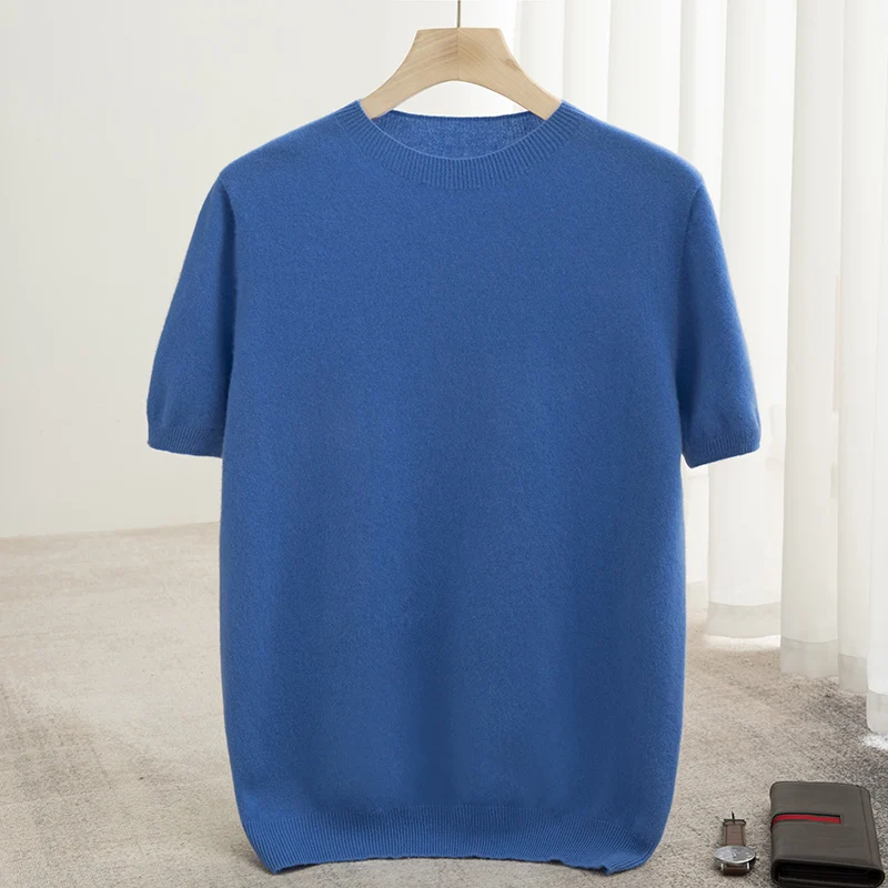 12 Color Men's Knitted Short Sleeved Sweater for Spring and Summer, 100% Australian Wool First-line Ready to Wear Pullover Tops
12 Color Men's Knitted Short Sleeved Sweater for Spring and Summer, 100% Australian Wool First-line Ready to Wear Pullover Tops