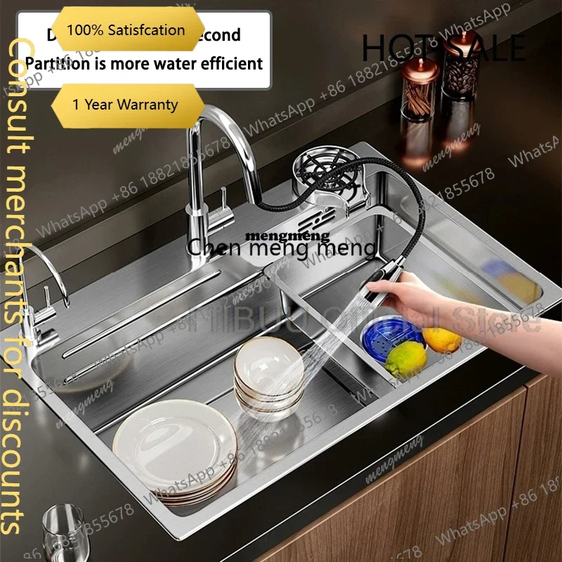 K178 Multifunctional Large Capacity kitchen Sink 304 Stainless Steel Single Bowl Thickened Handmade Basin Multiple With Accessor
K178 Multifunctional Large Capacity kitchen Sink 304 Stainless Steel Single Bowl Thickened Handmade Basin Multiple With Accessor