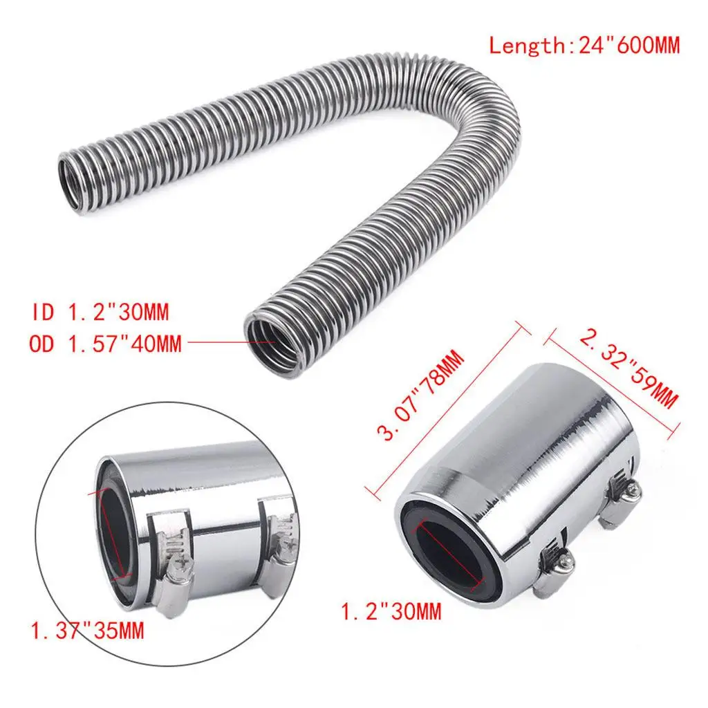 24inch Stainless Steel Hose Flexible Coolant Water Hose Upper&Lower with 2 End Caps Fit for 60cm in Length Durable
24inch Stainless Steel Hose Flexible Coolant Water Hose Upper&Lower with 2 End Caps Fit for 60cm in Length Durable