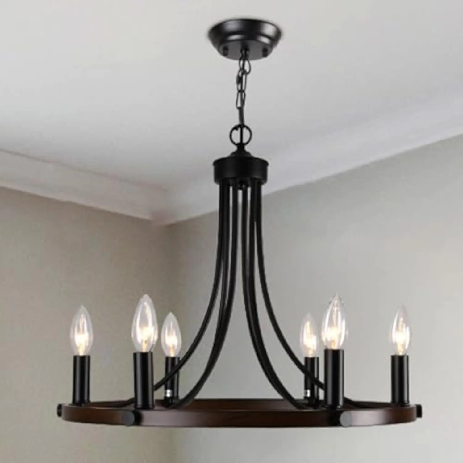 Jc Toap Wagon Wheel Chandelier, Farmhouse Chandelier 6 Lights Round Pendant Light, Rustic Hanging Light Fixtures for Kitchen Is
Jc Toap Wagon Wheel Chandelier, Farmhouse Chandelier 6 Lights Round Pendant Light, Rustic Hanging Light Fixtures for Kitchen Is