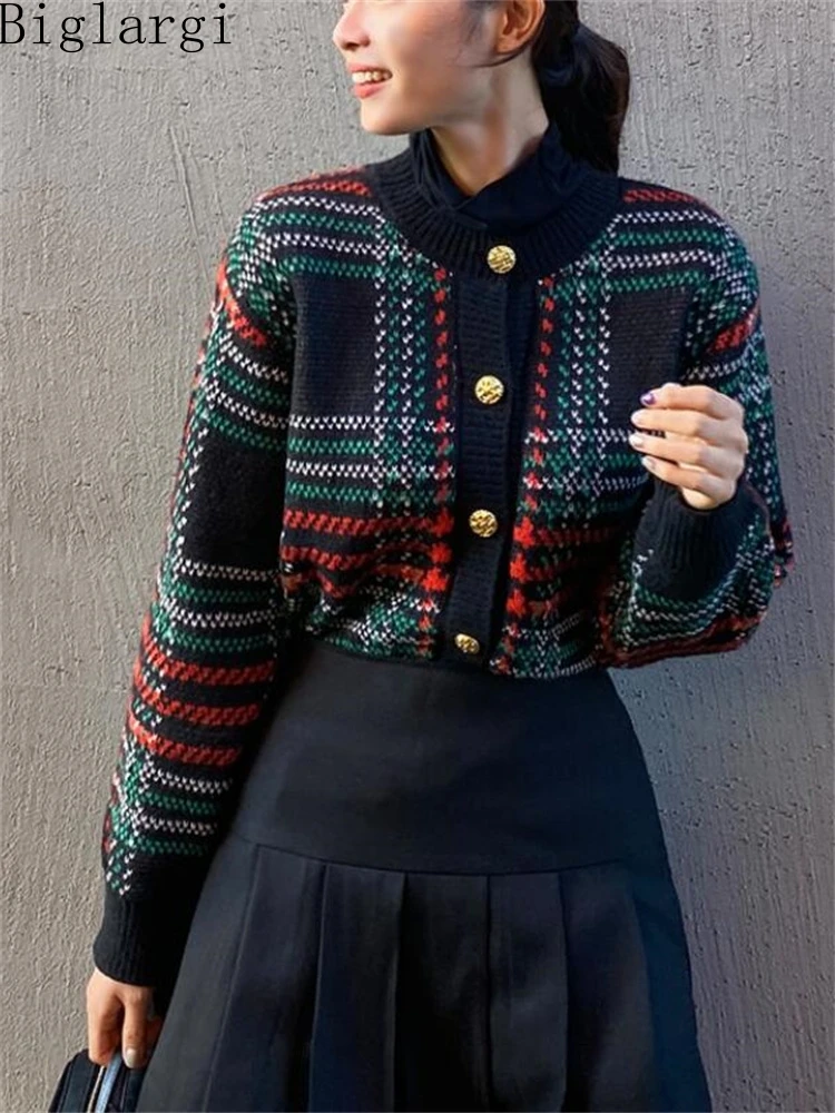 Korea Autumn Winter Vintage Plaid Print Thick Cardigan New Knitted Sweater 2023 Chic Ladies Sweaters Coat Casual Loose Warm Top
Korea Autumn Winter Vintage Plaid Print Thick Cardigan New Knitted Sweater 2023 Chic Ladies Sweaters Coat Casual Loose Warm Top