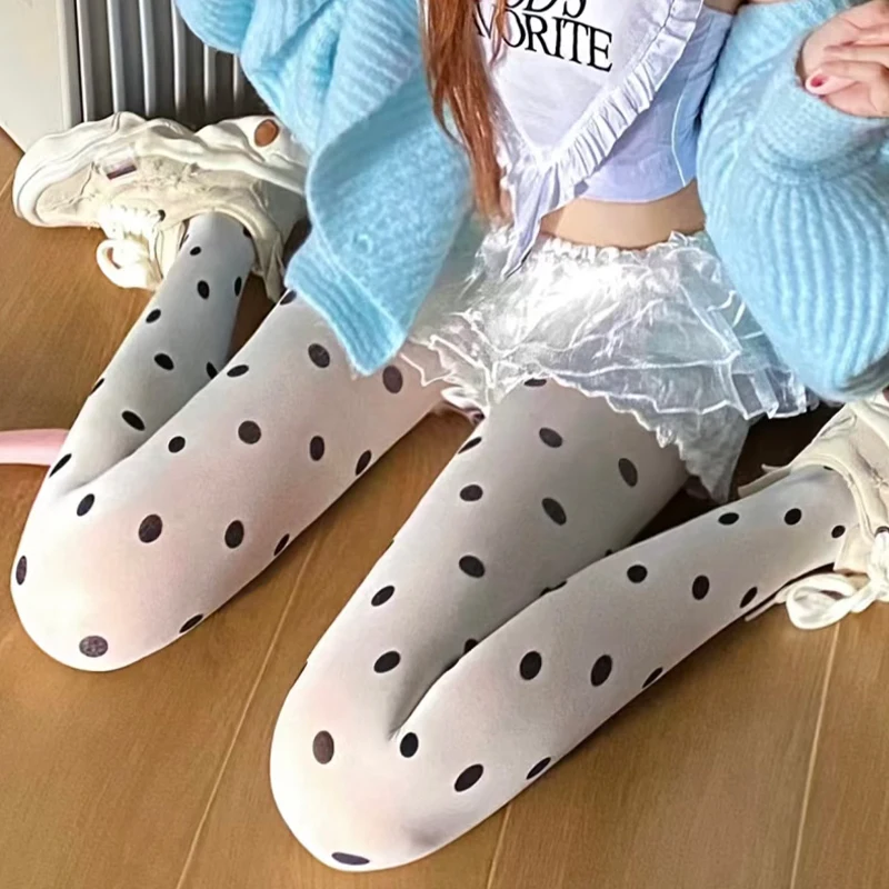 Черные колготки с рисунком в горошек, женские винтажные сексуальные колготки Y2K, леггинсы JK, непрозрачные шелковистые плотные эластичные длинные чулки на ногах
Черные колготки с рисунком в горошек, женские винтажные сексуальные колготки Y2K, леггинсы JK, непрозрачные шелковистые плотные эластичные длинные чулки на ногах