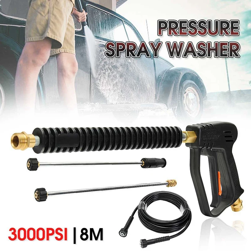 3000 PSI Pressure Washer-Gun Power Washer Spray-Gun Kit With Universal M22 Connector For Generac Briggs Craftsman
3000 PSI Pressure Washer-Gun Power Washer Spray-Gun Kit With Universal M22 Connector For Generac Briggs Craftsman