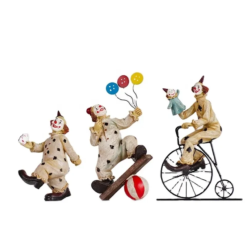 European Style Retro Vintage Circus Clown Resin Hand-made Cute Doll Figurines Home Living Room Desktop Decoration Statues
European Style Retro Vintage Circus Clown Resin Hand-made Cute Doll Figurines Home Living Room Desktop Decoration Statues