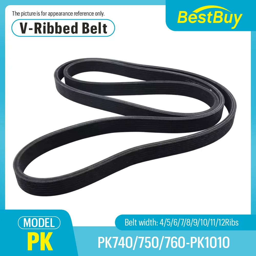 Free Shipping PK Multi-Wedge Belt 4-12Ribs Closed-Loop Transmission for Industrial Use Suitable for PK740-PK1010
Free Shipping PK Multi-Wedge Belt 4-12Ribs Closed-Loop Transmission for Industrial Use Suitable for PK740-PK1010