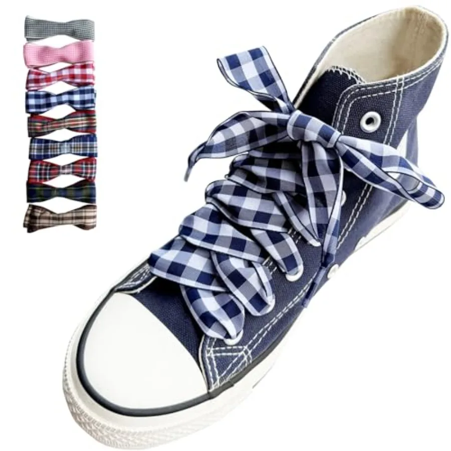 1 Inch Wide Fantastic Flat Checkered Shoelaces Fabric Ribbon Plaid Shoe Laces for Sneaker Sport Shoes 47/55 Inch
1 Inch Wide Fantastic Flat Checkered Shoelaces Fabric Ribbon Plaid Shoe Laces for Sneaker Sport Shoes 47/55 Inch