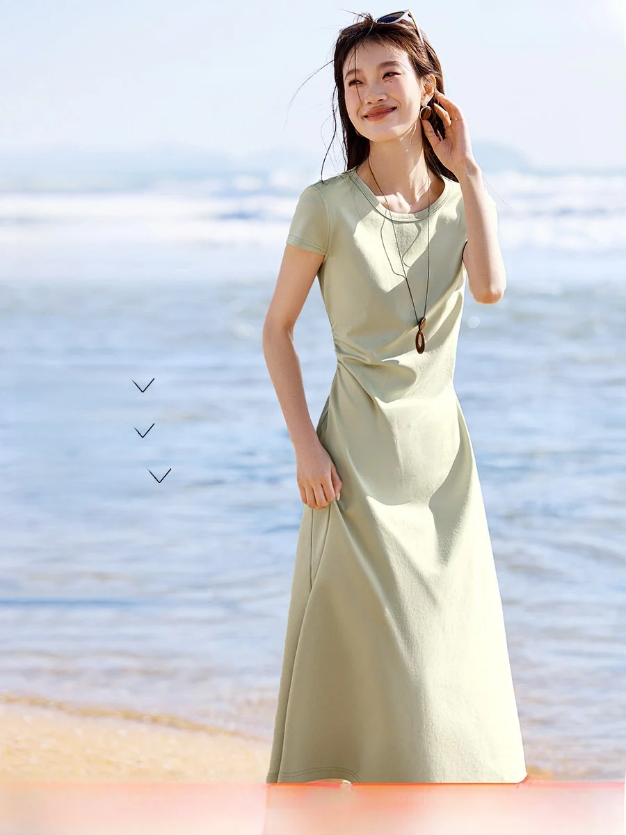 Slimming Effect Ruche Side Waist Commute Dress Women's High Waist Leeser Fiber Cotton Polyester Blend Short Sleeve Slim Fit D...
Slimming Effect Ruche Side Waist Commute Dress Women's High Waist Leeser Fiber Cotton Polyester Blend Short Sleeve Slim Fit D...