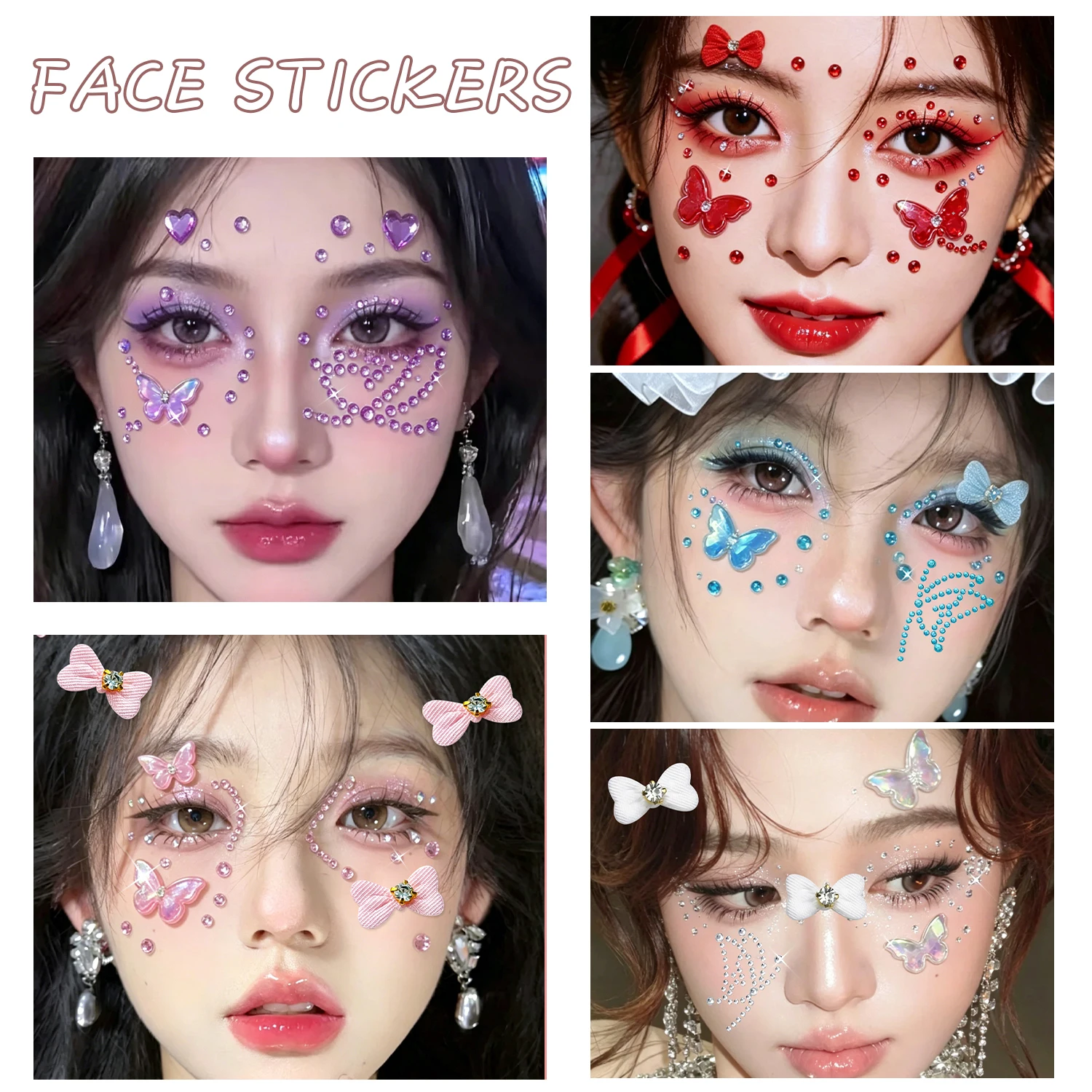 1/6Pcs 3D Butterfly Bow Face Gem Stickers Round Love Heart Crystal Tattoo Decals DIY Eye Body Festival Makeup Diamond Decoration
1/6Pcs 3D Butterfly Bow Face Gem Stickers Round Love Heart Crystal Tattoo Decals DIY Eye Body Festival Makeup Diamond Decoration
