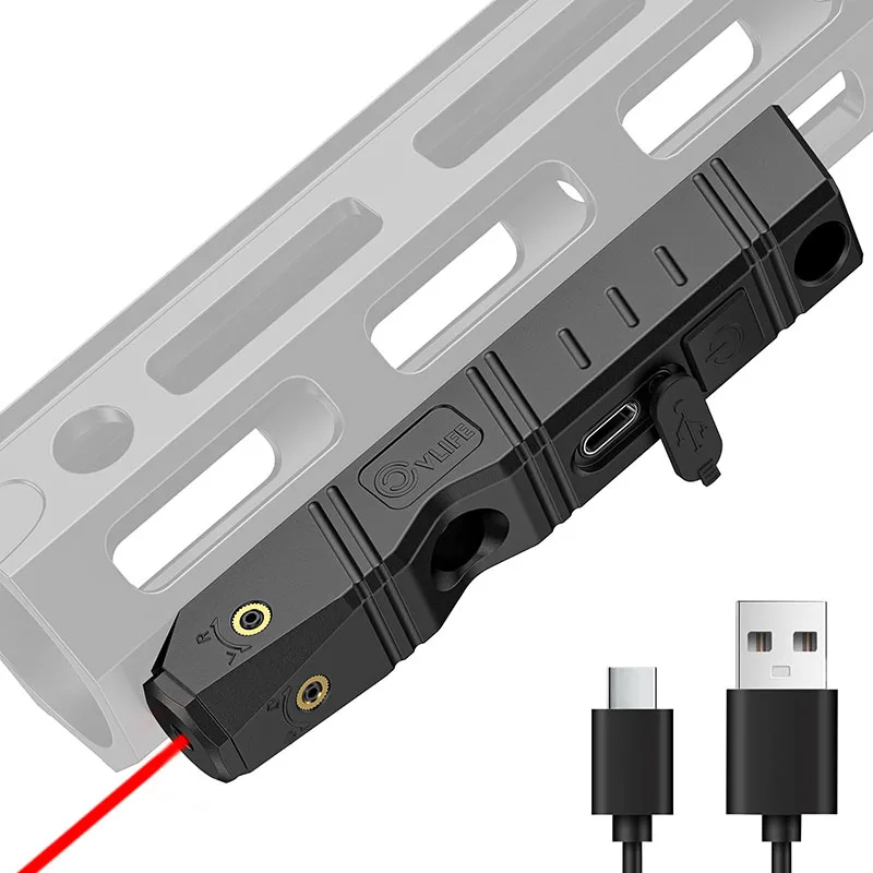 Rechargeable Red Laser Sight Compatible with M-Lok Rail Surface Ultra Low-Profile Strobe Mode
Rechargeable Red Laser Sight Compatible with M-Lok Rail Surface Ultra Low-Profile Strobe Mode