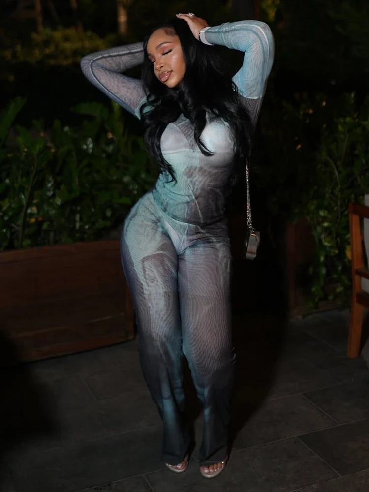 Сексуальный прозрачный комплект из 2 предметов Macheda, женские футболки с градиентным принтом и круглым вырезом, длинные рукава + узкие длинные брюки, одежда для полуночных вечеринок
Сексуальный прозрачный комплект из 2 предметов Macheda, женские футболки с градиентным принтом и круглым вырезом, длинные рукава + узкие длинные брюки, одежда для полуночных вечеринок