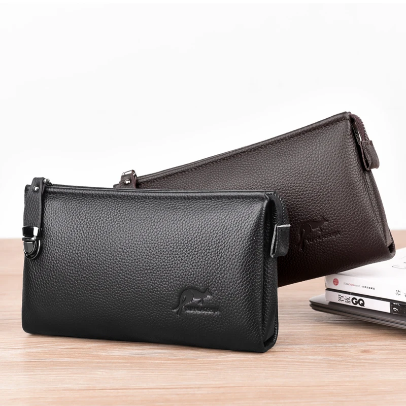 Business Genuine Leather Handbag Men Handmade Cowhide Leather Wallet Clutch Casual Money Clip Large Capacity Cards Holder Wallet 
Business Genuine Leather Handbag Men Handmade Cowhide Leather Wallet Clutch Casual Money Clip Large Capacity Cards Holder Wallet
