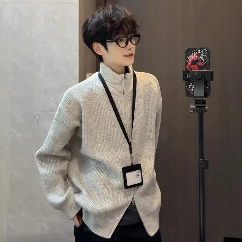 Вязаный кардиган Cleanfit большого размера на молнии с воротником-стойкой, верхняя одежда для осени и зимы, из полиэфирного волокна
Вязаный кардиган Cleanfit большого размера на молнии с воротником-стойкой, верхняя одежда для осени и зимы, из полиэфирного волокна